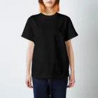 紫胡蝶の秋桜　 Wh（背面） Regular Fit T-Shirt