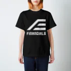 ファイナンシャルズのFINANCIALS白ロゴスクエア Regular Fit T-Shirt