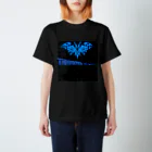 Ａ’ｚｗｏｒｋＳのTRIBAL☆BAT MIRROR BLU&BLK スタンダードTシャツ