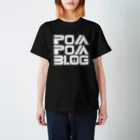 mf@PomPomBlogのPom City Four Logo（white） スタンダードTシャツ