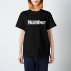 Numberグッズ部（仮）のNumberロゴ（80s）ブラック スタンダードTシャツ