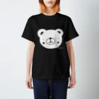 かまどキッチンのクマの描いてあるシャツ(黒シャツ用) Regular Fit T-Shirt