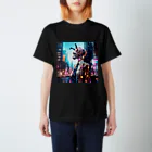 𝔔𝔘𝔒ℜℑ𝔄のCyberpunk giraffe スタンダードTシャツ