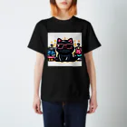 Noir's Cronusのオシャレな黒猫 スタンダードTシャツ