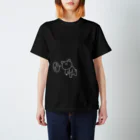 Ku-Ma's SHOPのくーまTシャツ【ブラックタピオカ編(白)】 スタンダードTシャツ