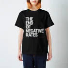 Activeindex( ˘ω˘)の白文字版 The End of Negative Rates スタンダードTシャツ