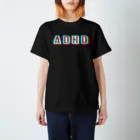 流行語Tシャツ倶楽部の【MBTIシリーズ？】ADHD Tシャツ[黒] スタンダードTシャツ