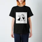 pawsの猫と女の子 スタンダードTシャツ