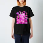 CHAX COLONY imaginariの【各10点限定】いたずらぐまのグル〜ミ〜(8/special2/pink×blackback) スタンダードTシャツ