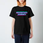 ADVENTUREJOURNEYのTROPICALBIGLOGOT🐠-ライトブルー×パープル スタンダードTシャツ