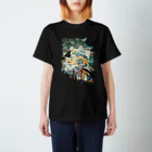 ねことりむし★CAT BIRD INSECTの植物魚と猫蝶とオニオオハシ Regular Fit T-Shirt