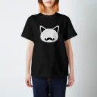chobihigeのちょび髭ロゴ5 ねこ　猫　ネコ　cat スタンダードTシャツ