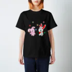 YQUALのうさぎの家族 Regular Fit T-Shirt