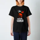 Houndy's supply イタグレ服【ハウンディーズ】のCARLOくん専用 白文字 スタンダードTシャツ