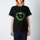 PINK♥CATのメタル風味ツノ猫 スタンダードTシャツ
