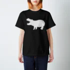 あおぞらのカバ_WHITE Regular Fit T-Shirt