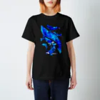 まつおるかグッズの星空ぽいクジラたち スタンダードTシャツ