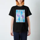 森林木太郎のキラキラ003(お花ブルー) Regular Fit T-Shirt