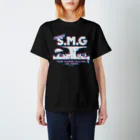 SAUNA JUNKIES | サウナジャンキーズのS.M.G/サウナ・水風呂・外気浴（トランスカラー/黒） Regular Fit T-Shirt