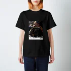 黒猫はちメモリアルの真っ黒なTシャツ Regular Fit T-Shirt