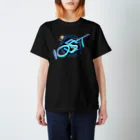 IOST_Supporter_CharityのIOST【ホッパーデザイン】グラデーション（青サポたん） Regular Fit T-Shirt