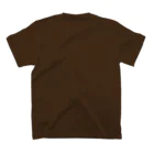 Quatre Illustrationのネコがのってみた♬ 01-4.コーヒーカップ Regular Fit T-Shirtの裏面