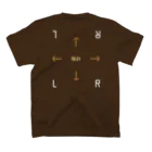 Udonkoの指針整体（うす茶文字）Left Right tee パートパート2 スタンダードTシャツの裏面