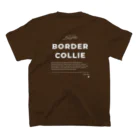 【お店】ボーダーコリーのモクのBorder Collie wa KAWAII(白プリントver.) Regular Fit T-Shirtの裏面