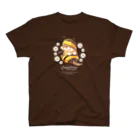 カワウソとフルーツのBaby Otters Honey（文字白色） Regular Fit T-Shirt