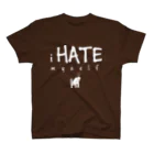 8garage SUZURI SHOPのi HATE myself [White] Regular Fit T-Shirt