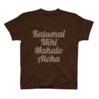 metao dzn【メタヲデザイン】のホ・オポノポノTEE（brown） スタンダードTシャツ