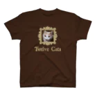 Twelve Catsのカフェラテ色の猫Ⅱ スタンダードTシャツ