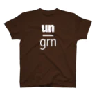 un_grn (月刊アングラ)のun_grn (white logo)【前】/gas mask【背】: TS スタンダードTシャツ