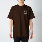 KUSO_skiの頑固なまでにこびりつけ(白字) スタンダードTシャツ