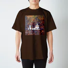 Akiyoのフィレンツェ画房 の花火の夜の大聖堂 スタンダードTシャツ