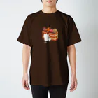 FWAFWA house+のネコぱんとチョコ乗せオペラケーキ スタンダードTシャツ