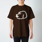 お髭ショップのお髭ビッグドッグ(白) スタンダードTシャツ