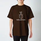 MrKShirtsのKabutomushi (カブトムシ) 白デザイン スタンダードTシャツ