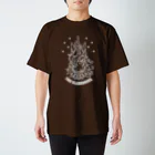 7IRO GLAMOUROUSのノエル・デストロイ・クラッシャー線画Tシャツ濃色 Regular Fit T-Shirt