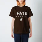 8garage SUZURI SHOPのi HATE myself [White] Regular Fit T-Shirt