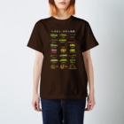 さちこの生物雑貨のイモムシ・けむし図鑑(文字白) Regular Fit T-Shirt