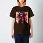 UKIYO-SKETCHのUKIYO-GIRL　MASK スタンダードTシャツ