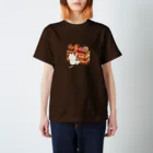 FWAFWA house+のネコぱんとチョコ乗せオペラケーキ スタンダードTシャツ