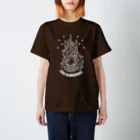 7IRO GLAMOUROUSのノエル・デストロイ・クラッシャー線画Tシャツ濃色 Regular Fit T-Shirt