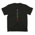 💖宇宙整体♪🌈♪こころからだチャンネル♪💖の母性回帰曼荼羅　青バージョン Regular Fit T-Shirtの裏面