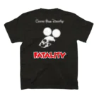 ねこのTシャツやさんのFINISH HIMからのFATALITY スタンダードTシャツの裏面