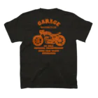 キッズモード某の武骨なバイクデザイン orange(前後pt） Regular Fit T-Shirtの裏面
