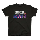 東京ローラーダービーのTokyo Skyline（White character) スタンダードTシャツ