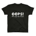 QROOVYのエラーコード Oops! 404 page not found  06 スタンダードTシャツ