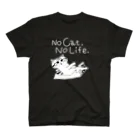 TomoshibiのNo Cat, No Life. 抱っこ猫 濃い色限定 白ロゴ Regular Fit T-Shirt